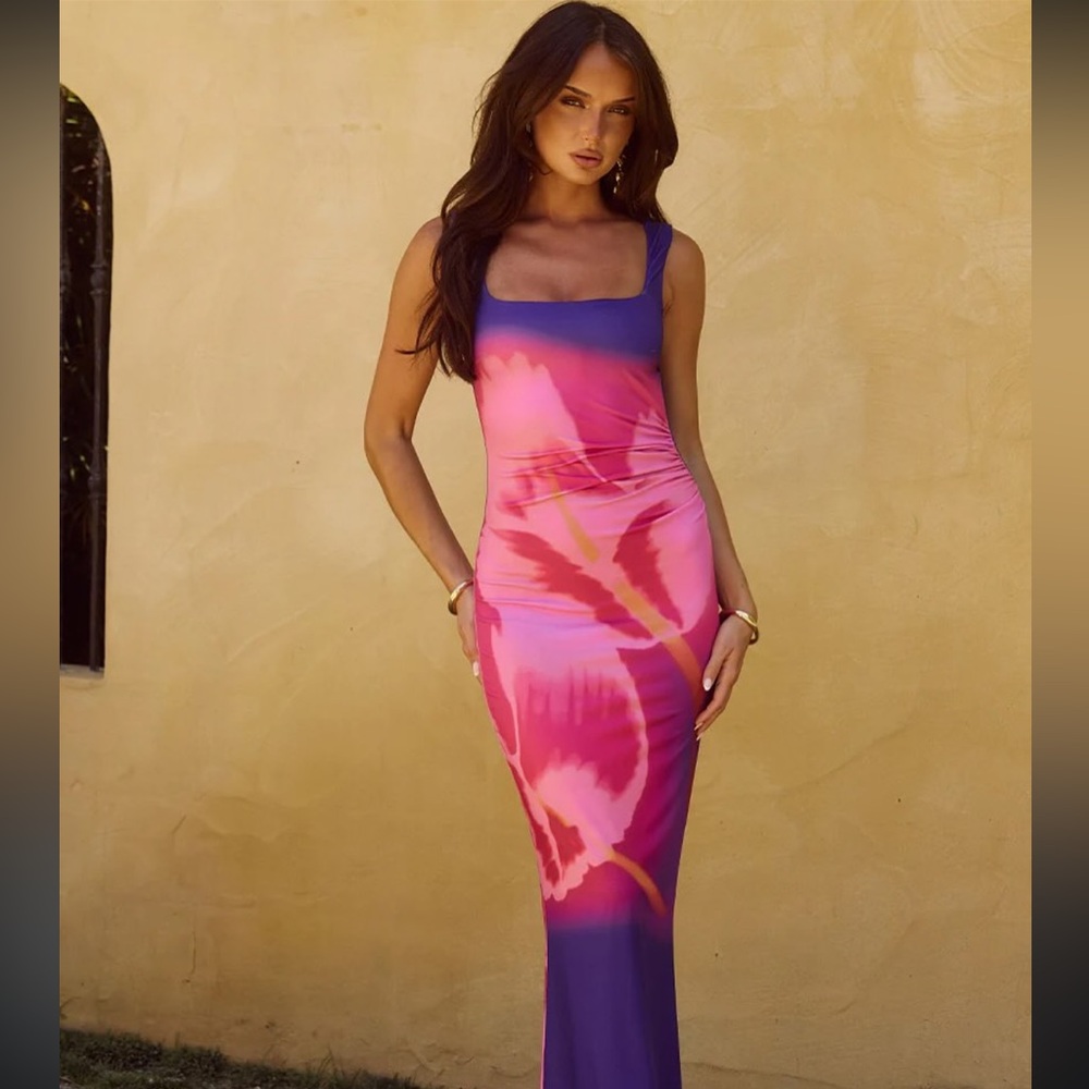 Runaway the Label Makiko Maxi Dress in Casanova